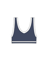 The Piped Bra - Navy - Corefire - Center Chest "COREFIRE" - Printed - White