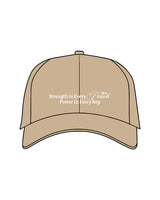 The Dad Hat - Khaki - Rumble - Center Crown Stacked - Progress - Embroidered - White