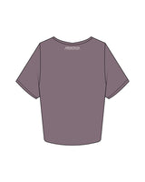 The Crop Tee - Mauve - Armonia - Left Chest & Back Center - White