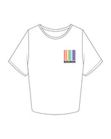 The Crop Tee - White - Box Union - Left Chest - Full Color