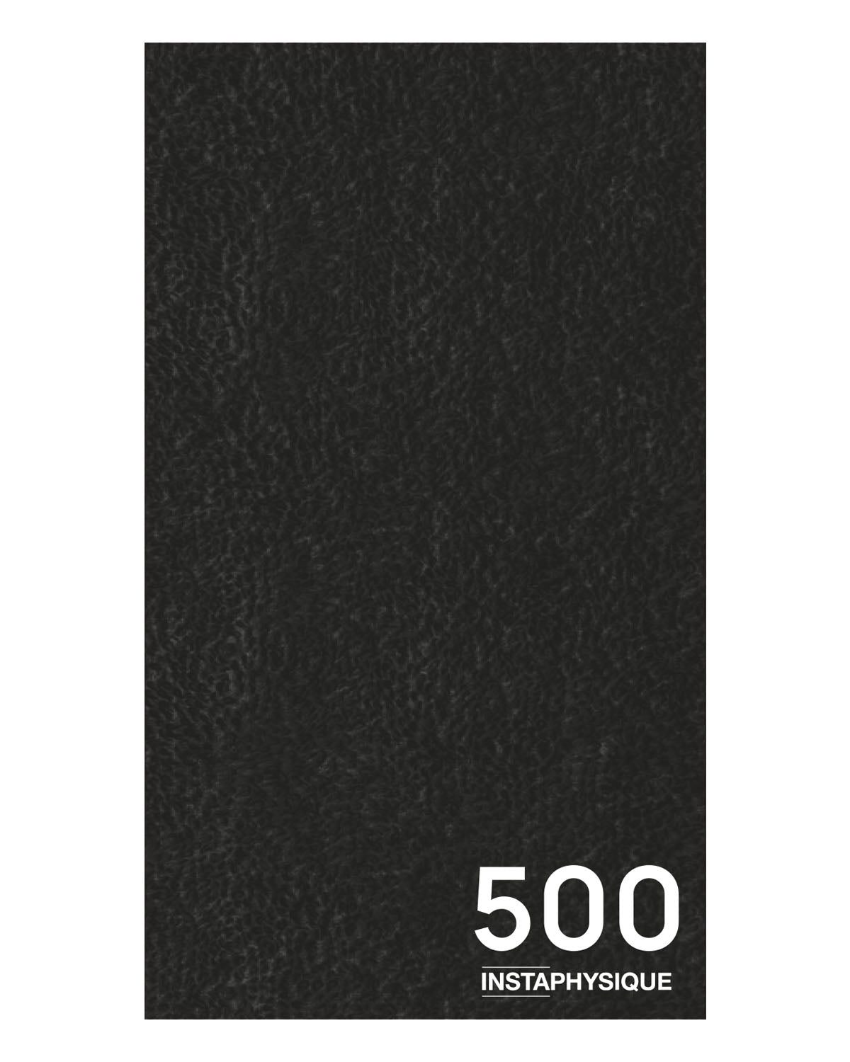 The Gym Towel - Black - Instaphysiques - Bottm Right Corner Stacked - Embroidered - White - THE GYM TOWEL BAG - Black - Center Body - Printed White