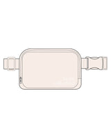 The Cross Body Bag - Peach - Facial Collective - Left Bottom Corner - Embroidered - White