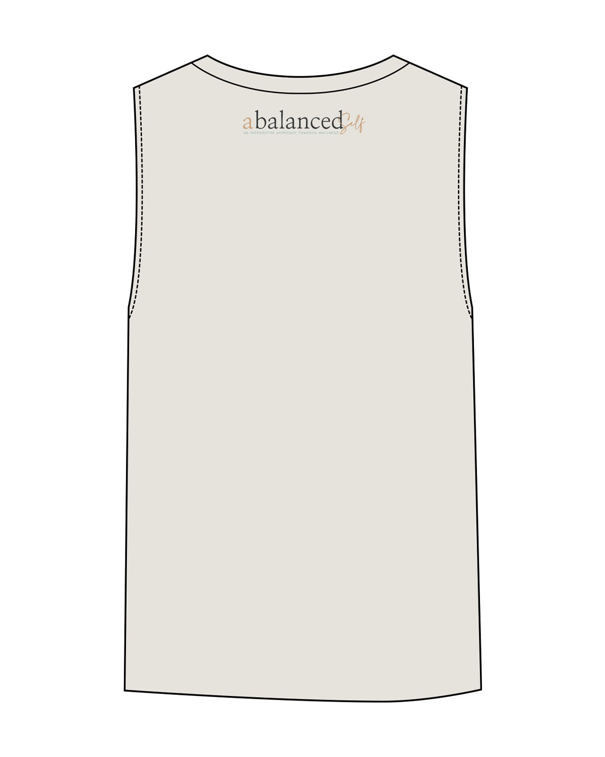 The Womens Heavyweight Tank - Washed Bone - Balanced Self - Left Chest & Center Back - Printed Full Color