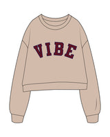 The Studio Crop - Taupe - The Vibe - Center Chest - Printed - Full color