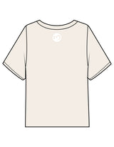 The Midweight Crop Tee - Ivory - Mantra - Center Chest & Back Neckline - Printed - White