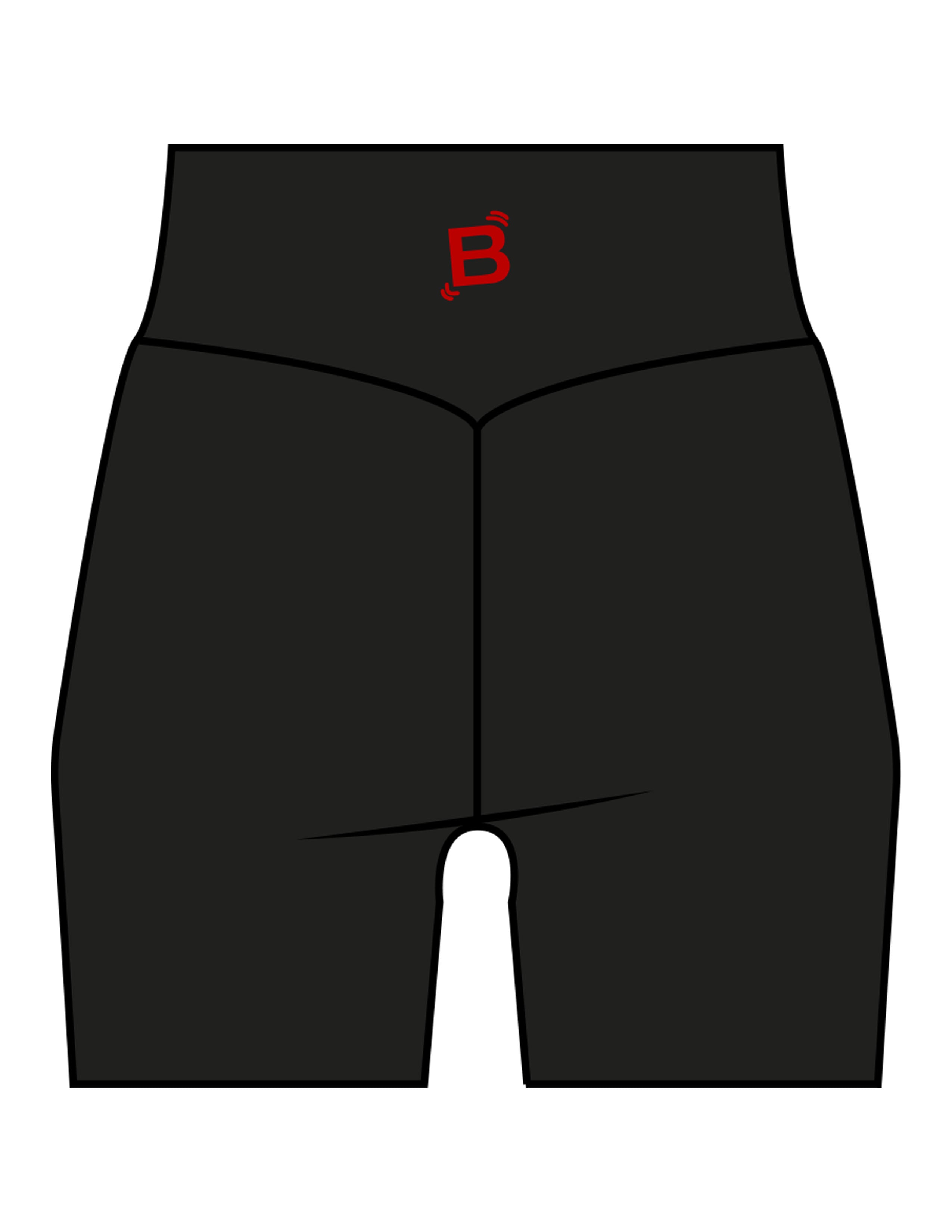 The Basic Short - Black - Tremble - Center Back - Printed - Cherry