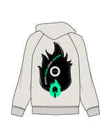 The Mens Hoodie - Washed Bone - HiLo - Left Chest Logo & Center Back Logo - Printed - Full Color