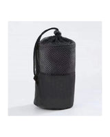 The Gym Towel - Black - Platinum Pilates - Left Bottom Corner Car - Embroidered- Full Color - THE GYM TOWEL BAG - Black - Center Body - Printed - White