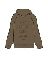 The Mens Classic Hoodie - Walnut - PURE QUALITY - Left Chest Stacked & Center Back Stacked - Printed - Tone on Tone