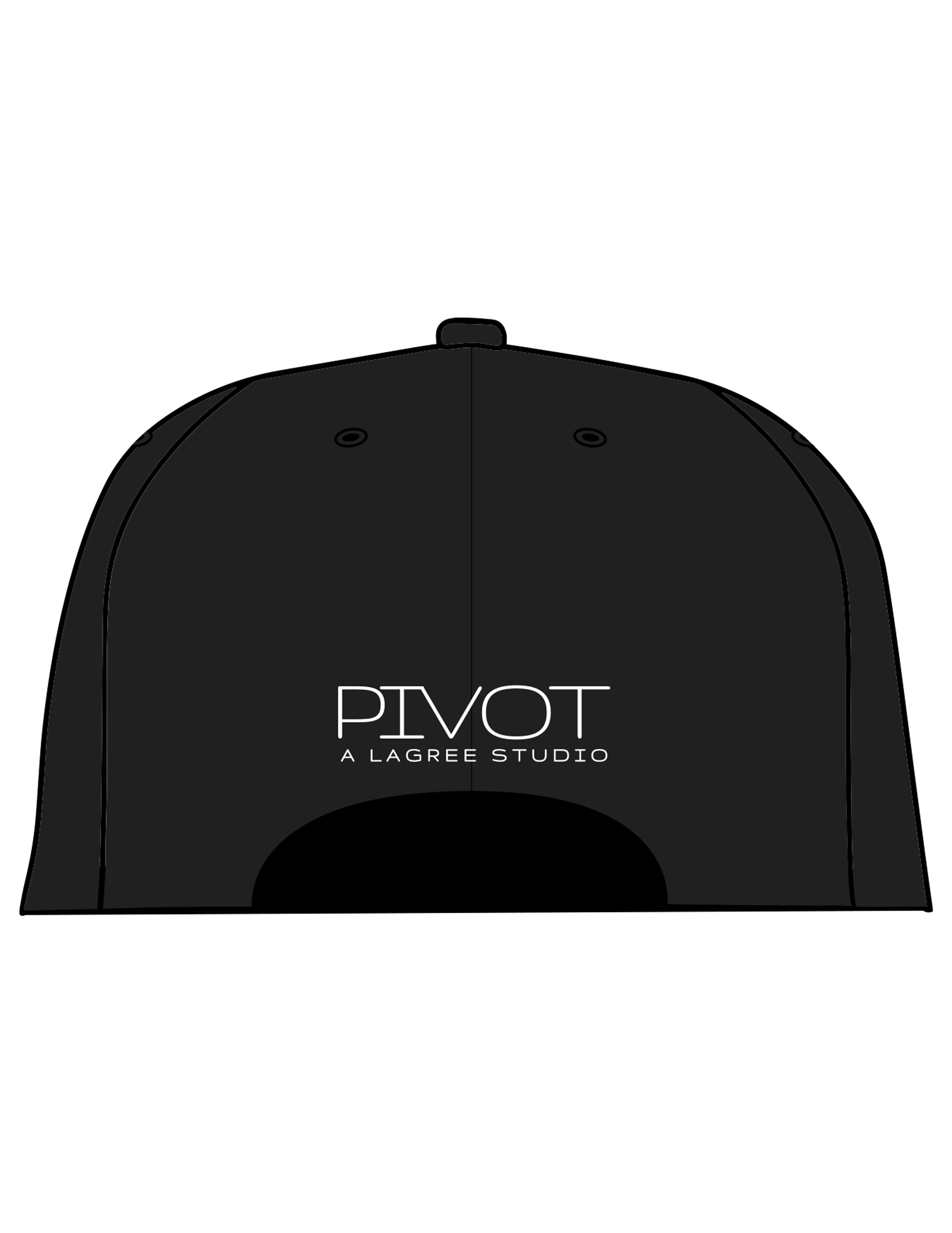The Dad Hat - Black - Pivot - ALS - Center Crown Stacked & Back Stacked - Embroidered - White