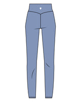 The Basic Legging - Mist - M4Lagree - Back Center Waist - White