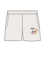 The Womens Sweat Shorts - Bone - The Supper Club - Bottom Left Leg - Full Color
