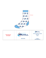 The Crew Sock - White - Live Chill - Full Color / Blue