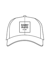 The Dad Hat - White - Clearly Pilates - Front / Back - Black