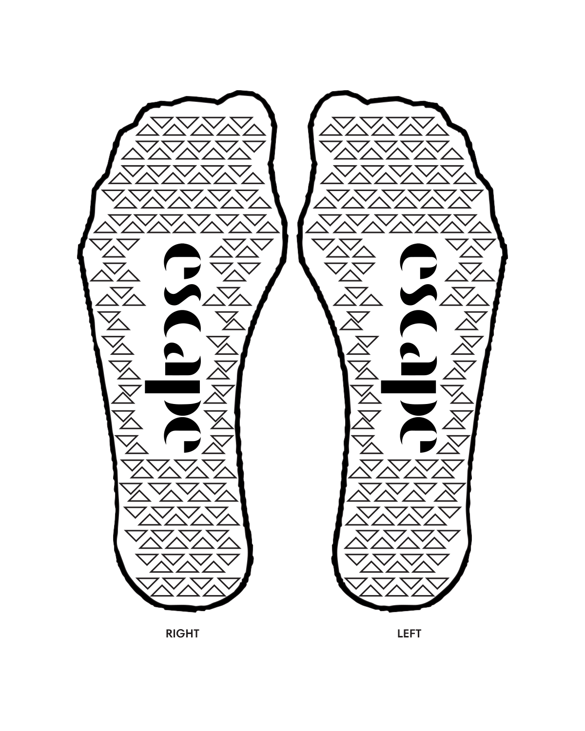 The 1/2 Crew Grip Sock - Black - Escape Pilates - White Logos