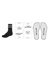 The Crew Grip Sock - Black - Pacific Core Lagree - White