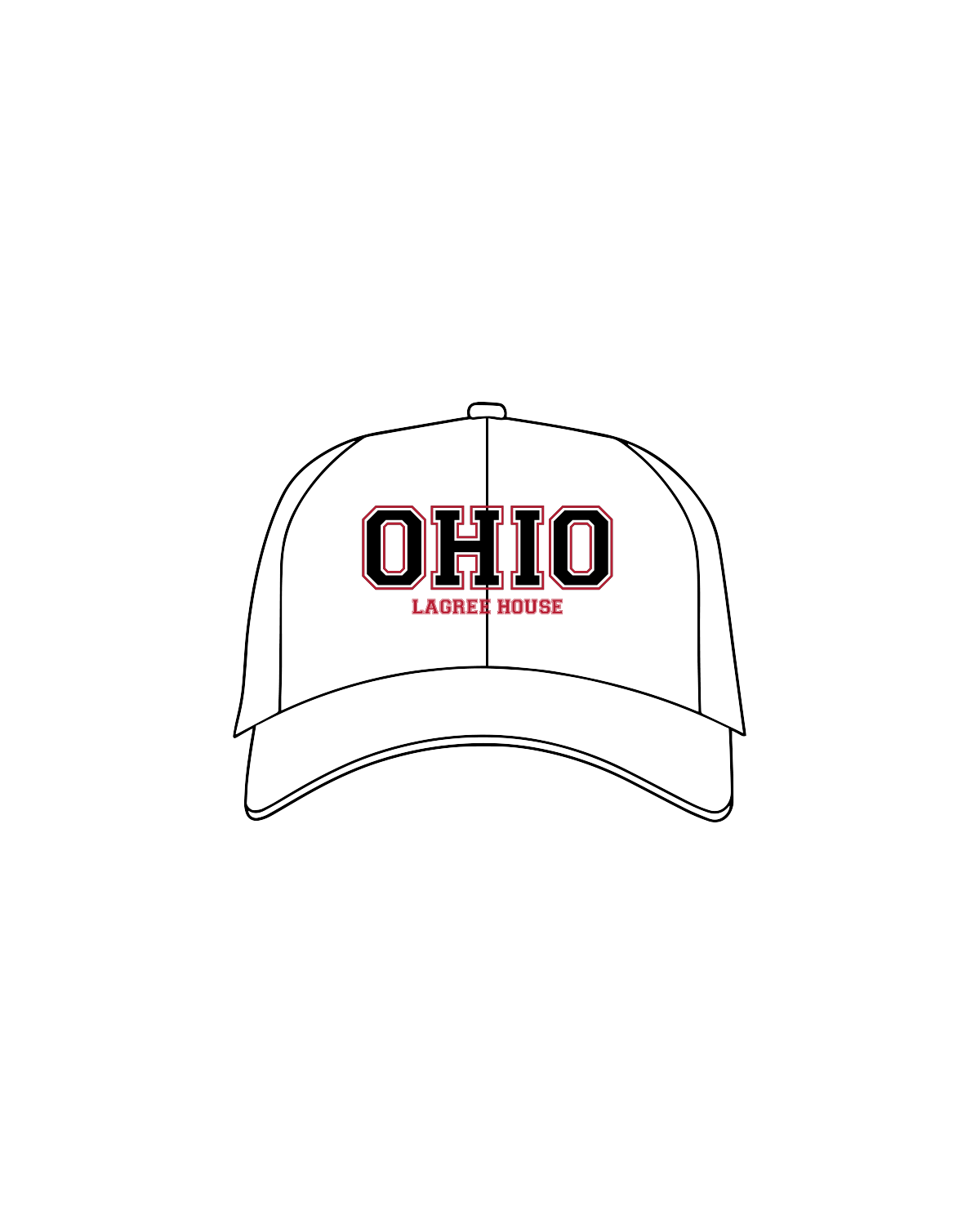 The Dad Hat - White - Lagree House - Ohio - Full Color