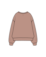 The Womens Crewneck - Clay - Honor Pilates - Front / Back - Clay