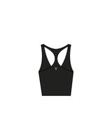 The Racer Tank - Black - Tight Dallas - Center / Back - White