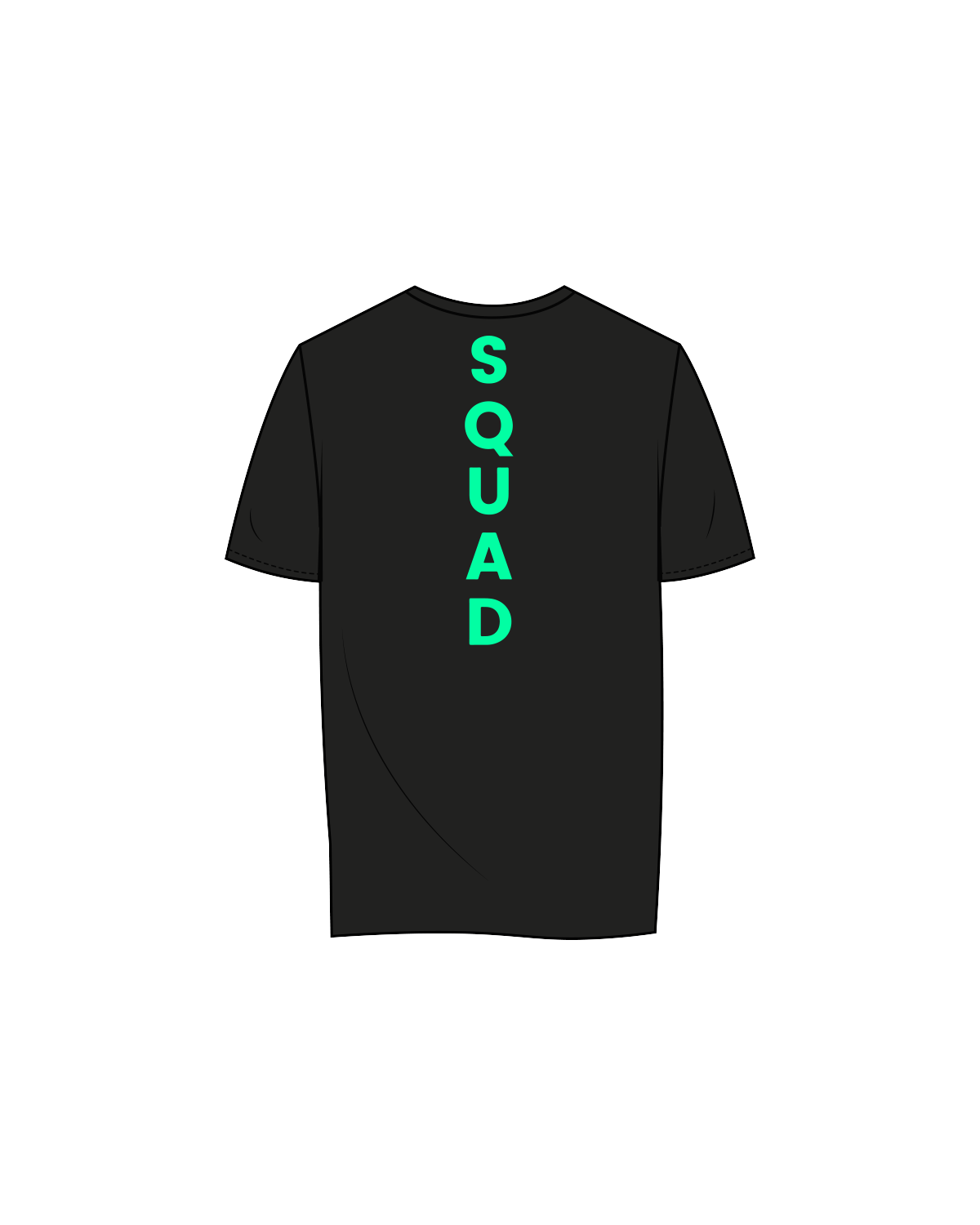 The Womens Tee - Black - HiLo House - Front / Back - Neon Green