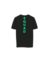 The Womens Tee - Black - HiLo House - Front / Back - Neon Green