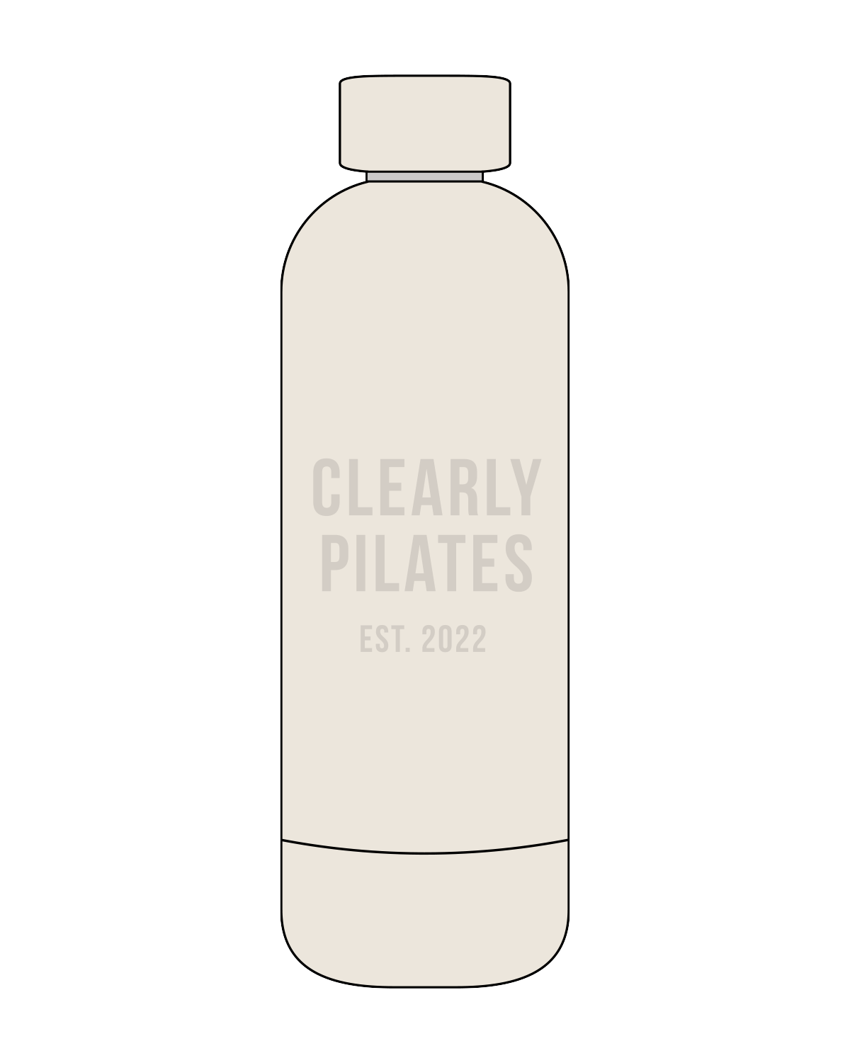 The Water Bottle - Off White - Clearly Pilates - Off White