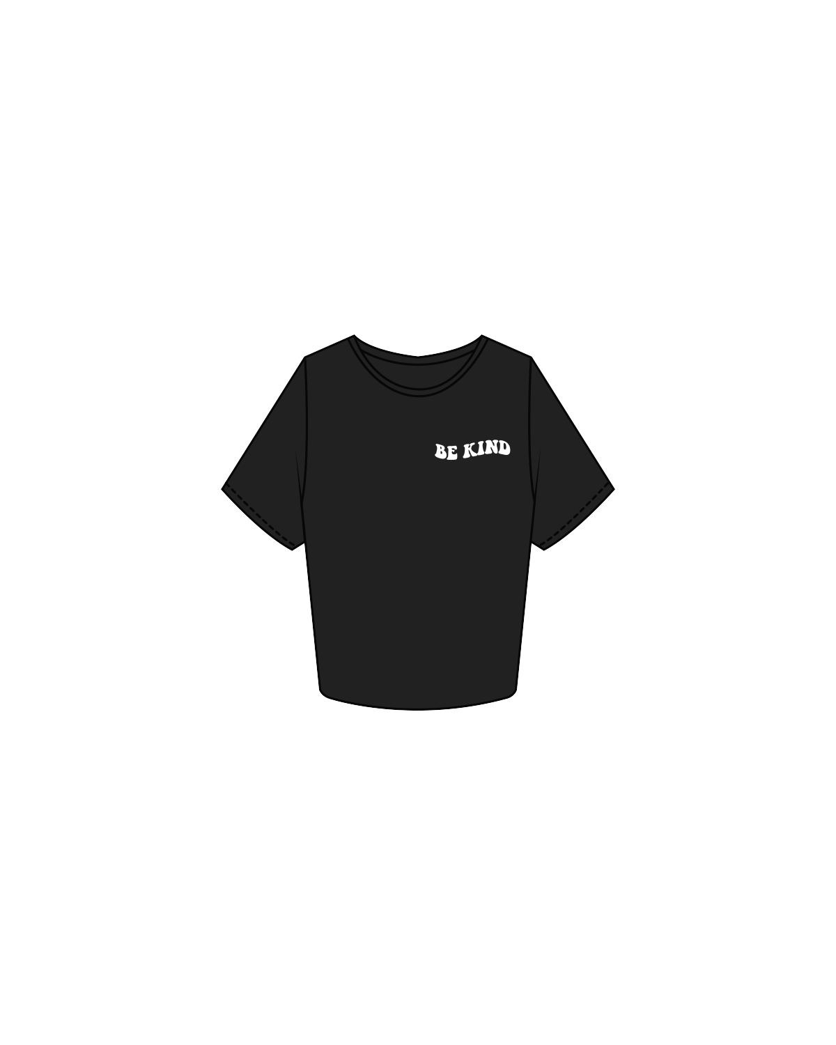 The Crop Tee - Black - Choice Juicery - Left Chest - White