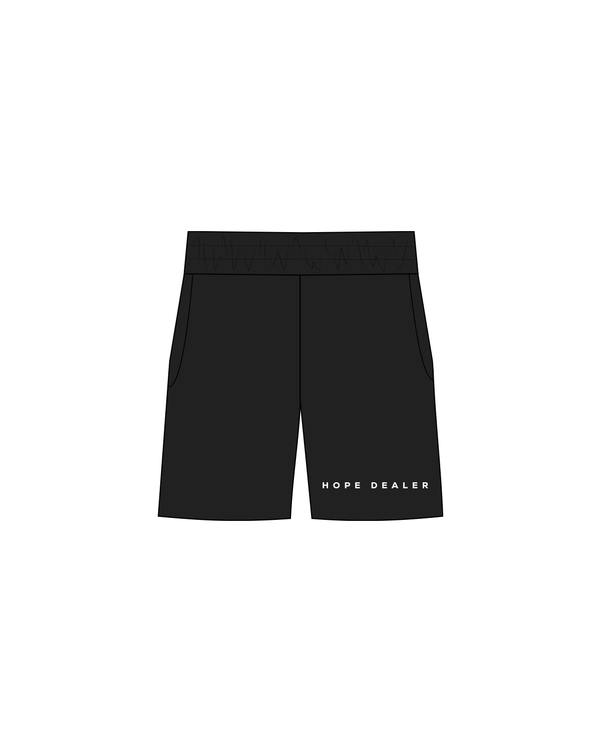 The Womens Sweat Shorts - Black - Wave Pilates - Hope Dealer Logo - White