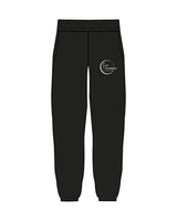 The Womens Sweatpants - Black - Live Inspired - Left Thigh - White