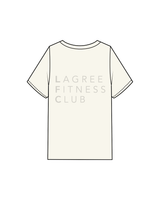 The Mens Heavyweight Tee - Off White - Lagree Fitness Club - Left Chest / Back - Off White