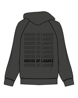 House of Lagree Oversized Hoodie - Left Chest / Back - Charcoal