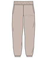The Womens Sweatpants - Bone - Cyclebar - Left Thigh - Bone