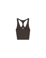 The Racer Tank - Cafe - Honor Pilates - Front/Back - White