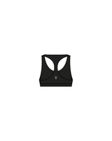The Racer Bra - Black - Tight Dallas - Center / Back - White