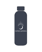 The Water Bottle - Navy - Mahtab Aesthetics - White