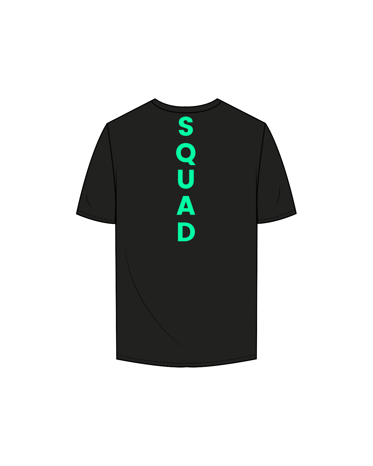 The Mens Tee - Black - HiLo House - Front / Back - Neon Green