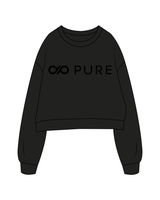 The Oversized Crop - Black - Pure Movement - Center Chest - Black