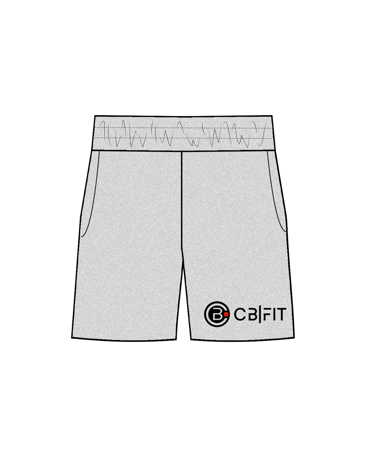 The Mens Sweat Shorts - Heather - CB Fit - Left Thigh - Full Color Logo