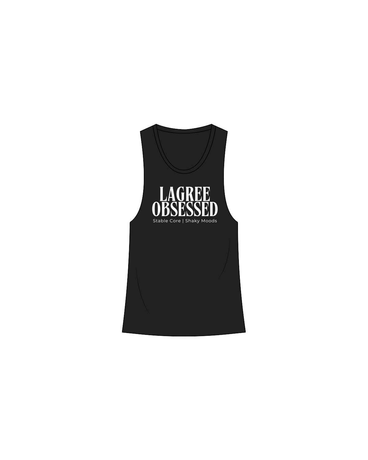 The Womens Tank - Black - Lagreeing At Home - Lagree Obbsessed - White