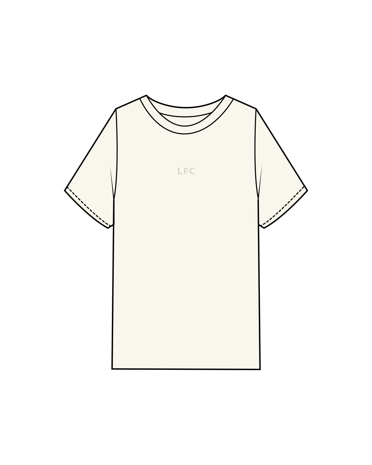 The Mens Heavyweight Tee - Off White - Lagree Fitness Club - Left Chest / Back - Off White