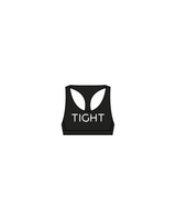 The Racer Bra - Black - Tight Dallas - Center / Back - White