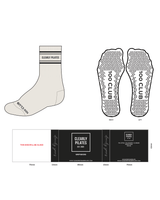 The Crew Grip Sock - Clearly Pilates - 100 Club - Off White / Black