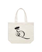 The Tote Bag - Natural - Spin Queen - Main Logo - Black