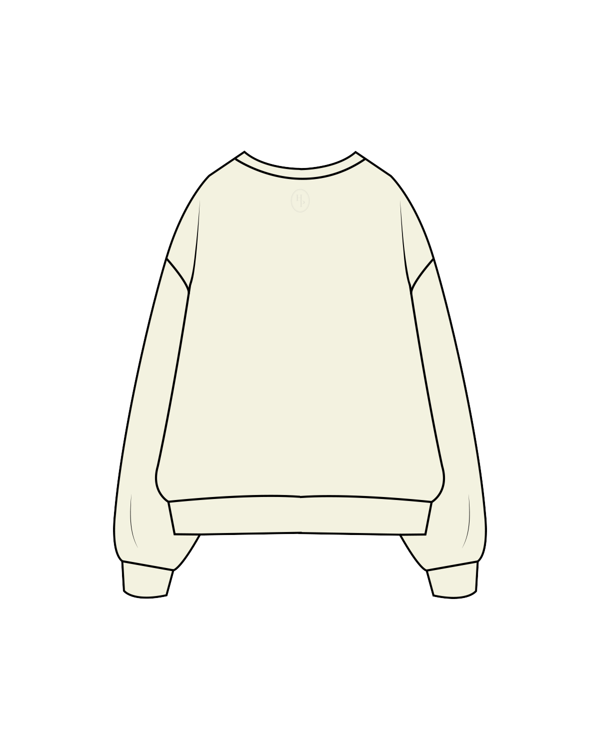 The Womens Crewneck - Butter - Honor Pilates - Front / Back - Butter