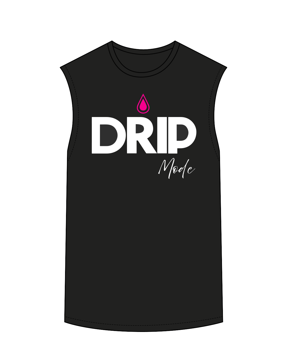 The Mens Classic Tank - Black - Drip Pre Workout - Center Chest - Full Color