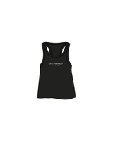 The Crop Tank - Black - Live Inspired - Center Chest - White