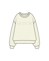 The Womens Crewneck - Butter - Honor Pilates - Front / Back - Butter
