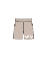 The Womens Sweat Shorts - Bone - SWTY - Varsity / Back - White