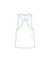 The Womens Racerback Tank - White - HTB Aesthetics - Center / Back - Full Color