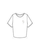 The Crop Tee - White -  Honor Pilates - Left Chest / Back - Tone on Tone